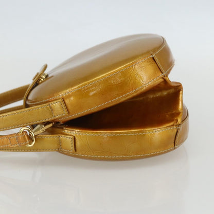 Loewe LOEWE Hand Bag Patent leather 2way Gold Authentic ka527