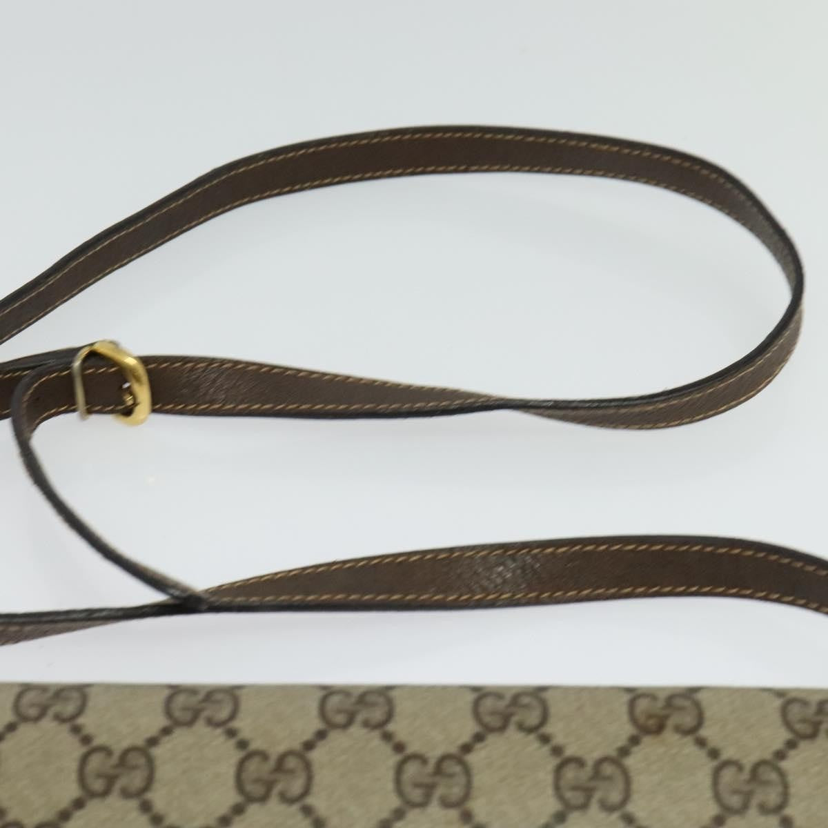 Gucci GUCCI GG Supreme Shoulder Bag PVC Beige Gold 004 904 0671 Authentic ep10822