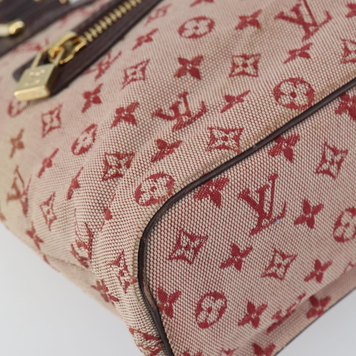 Louis Vuitton LOUIS VUITTON Monogram Mini Lucille PM Hand Bag Red M92678 LV Authentic BA9329