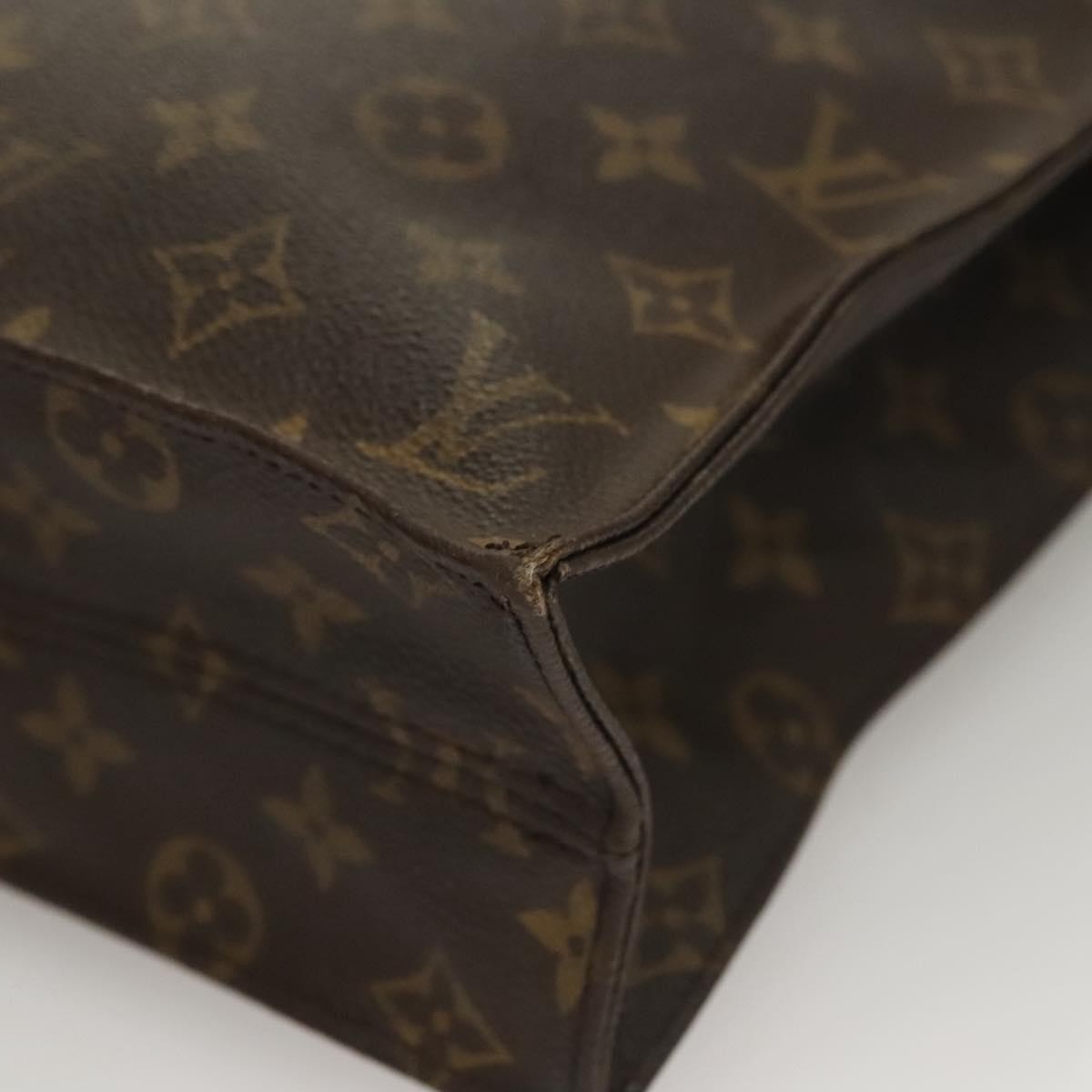 Louis Vuitton LOUIS VUITTON Monogram Sac Plat Hand Bag M51140 LV Authentic 135616