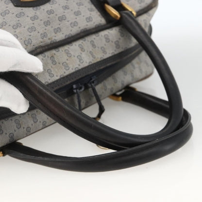 Gucci GUCCI Micro GG Supreme Hand Bag PVC Navy Gold 002 39 4330 Authentic fm5279