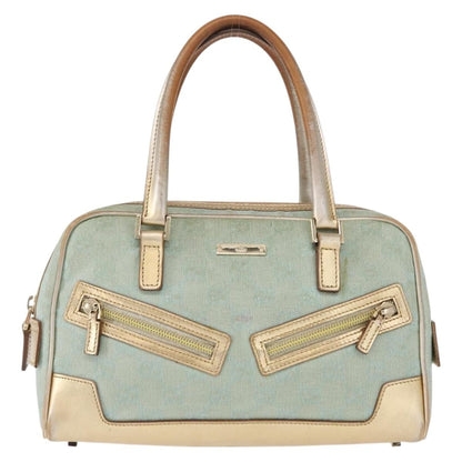 Gucci GUCCI GG Canvas Hand Bag Peppermint Gold 000 0852 Authentic 146975