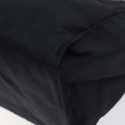 Prada PRADA Hand Bag Nylon Black Gold Authentic 127868
