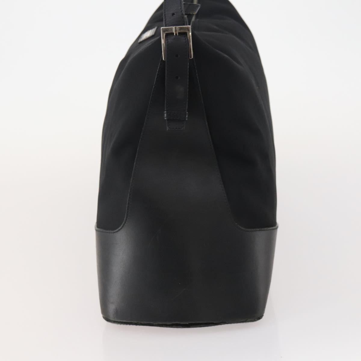 Gucci GUCCI Shoulder Bag Canvas Black Silver Authentic BA11545