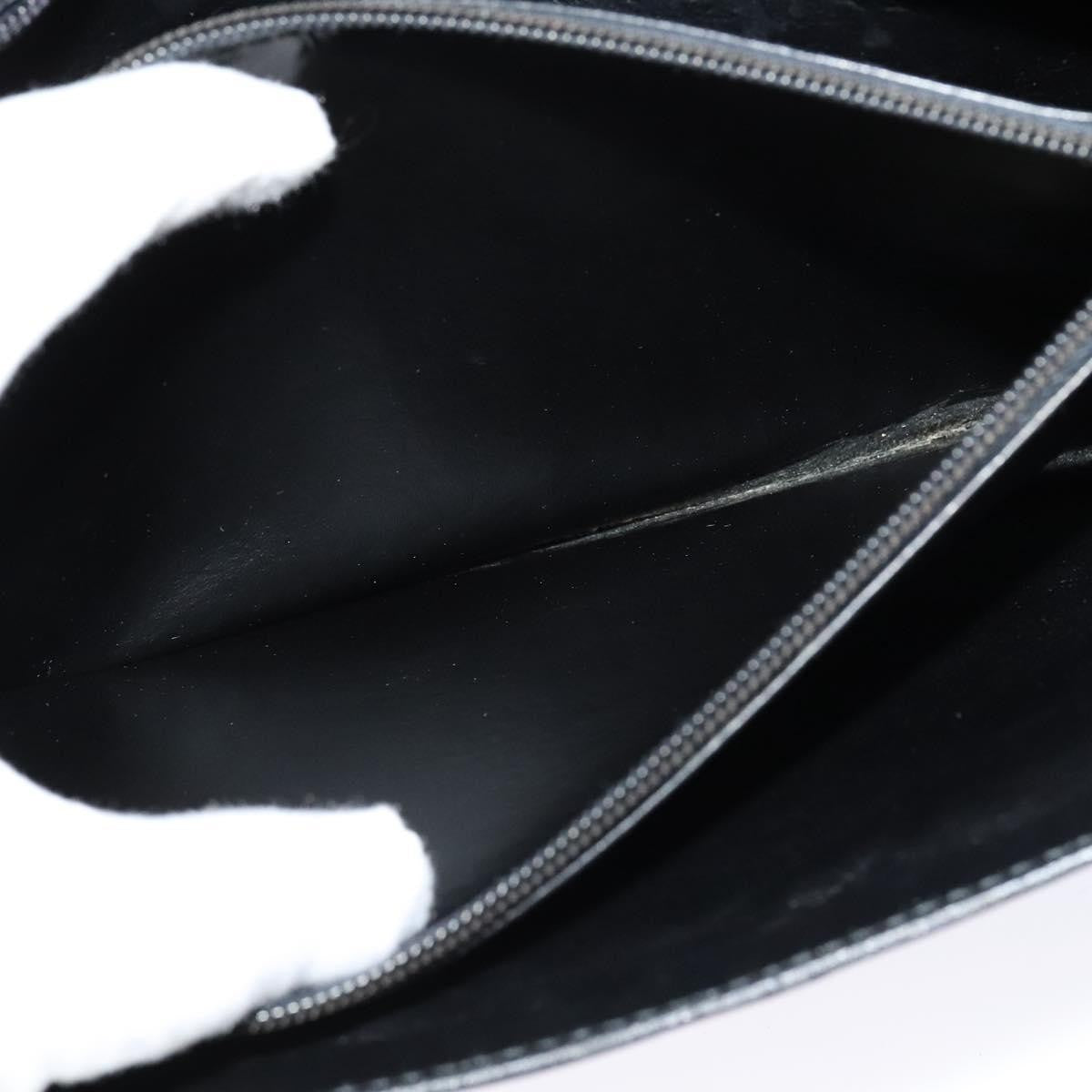 Celine CELINE Shoulder Bag Leather Black Gold Authentic 126895