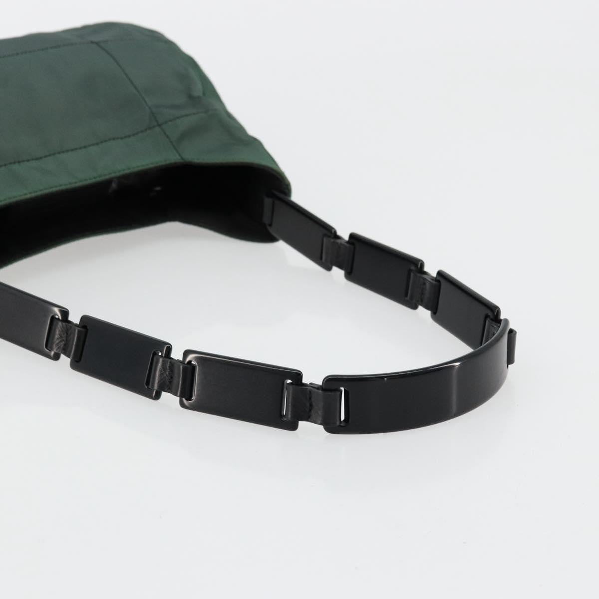 Prada PRADA Shoulder Bag Nylon Green Silver Authentic bs34473