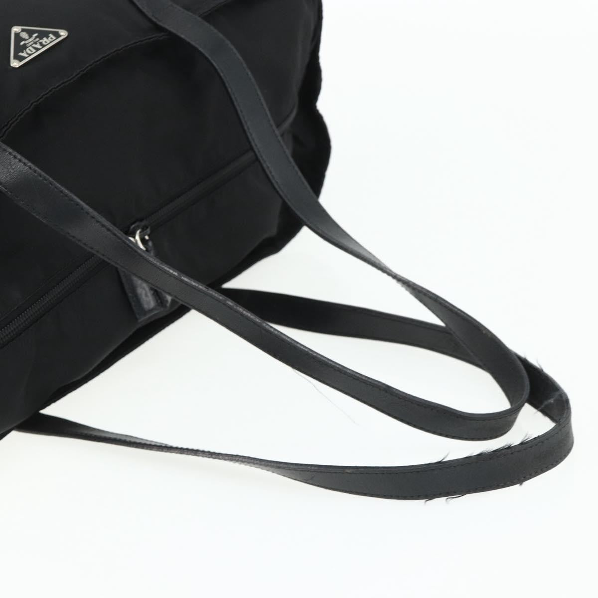 Prada PRADA Tote Bag Nylon Black Silver Authentic ep14252