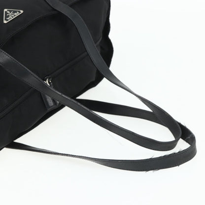 Prada PRADA Tote Bag Nylon Black Silver Authentic ep14252