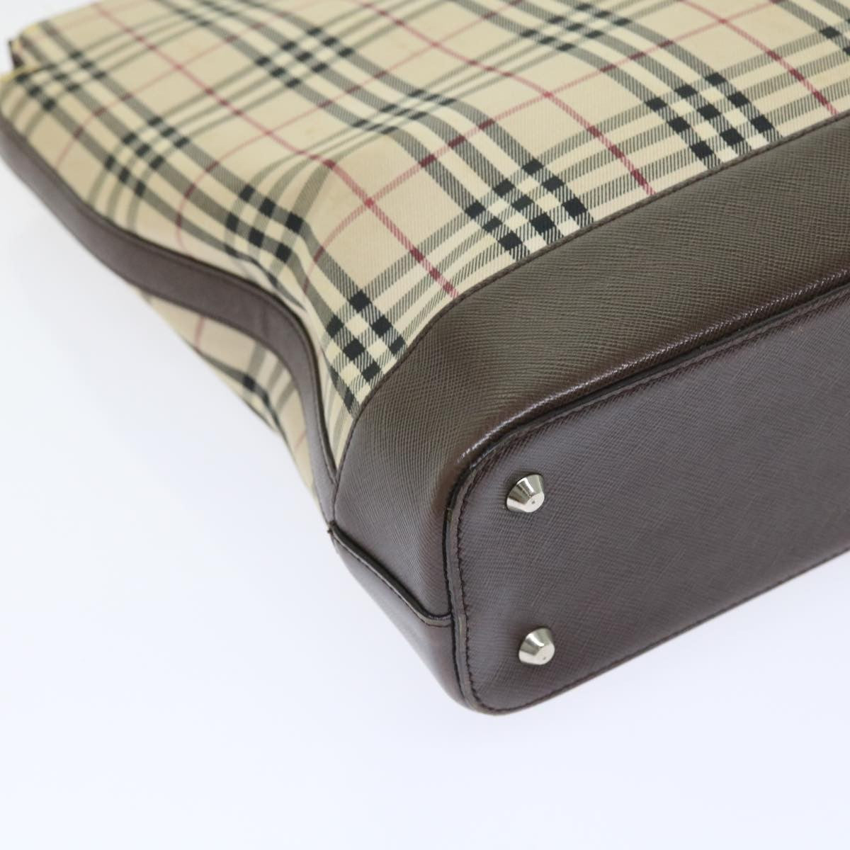 Burberry BURBERRY Nova Check Tote Bag Canvas Beige Authentic 56398