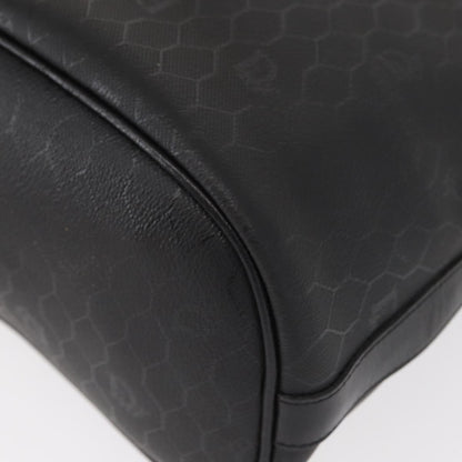 Dior Christian Dior Honeycomb Canvas Shoulder Bag PVC Black Gold Authentic 161139