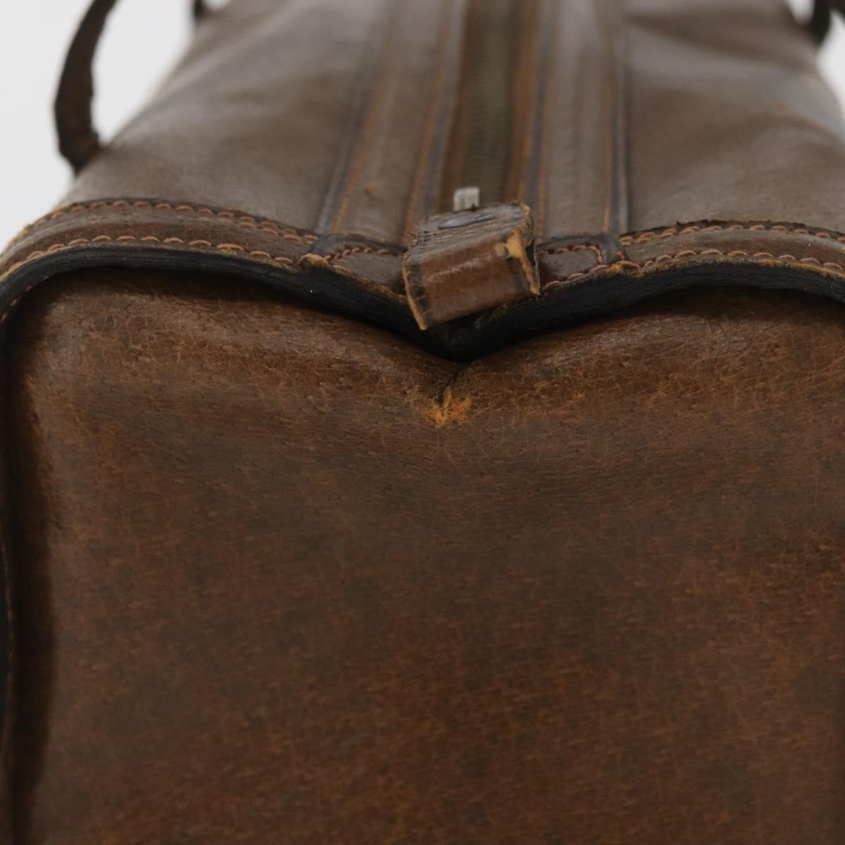 Gucci GUCCI Hand Bag Leather Brown Authentic 173031