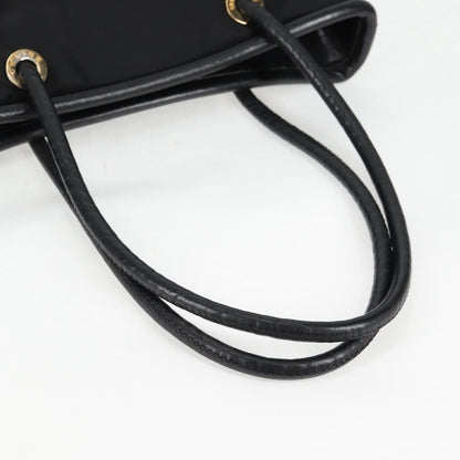 Celine CELINE Tote Bag Nylon Black Gold Authentic 136206