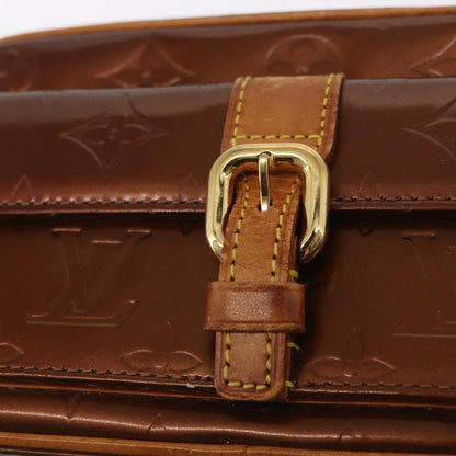 Louis Vuitton LOUIS VUITTON Monogram Vernis Christy MM Shoulder Bag Bronze M91109 Authentic 162684
