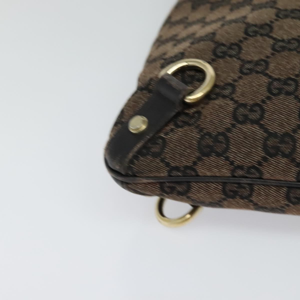 Gucci GUCCI GG Canvas Abbey Shoulder Bag Outlet Brown Gold 272400 Authentic ti3133