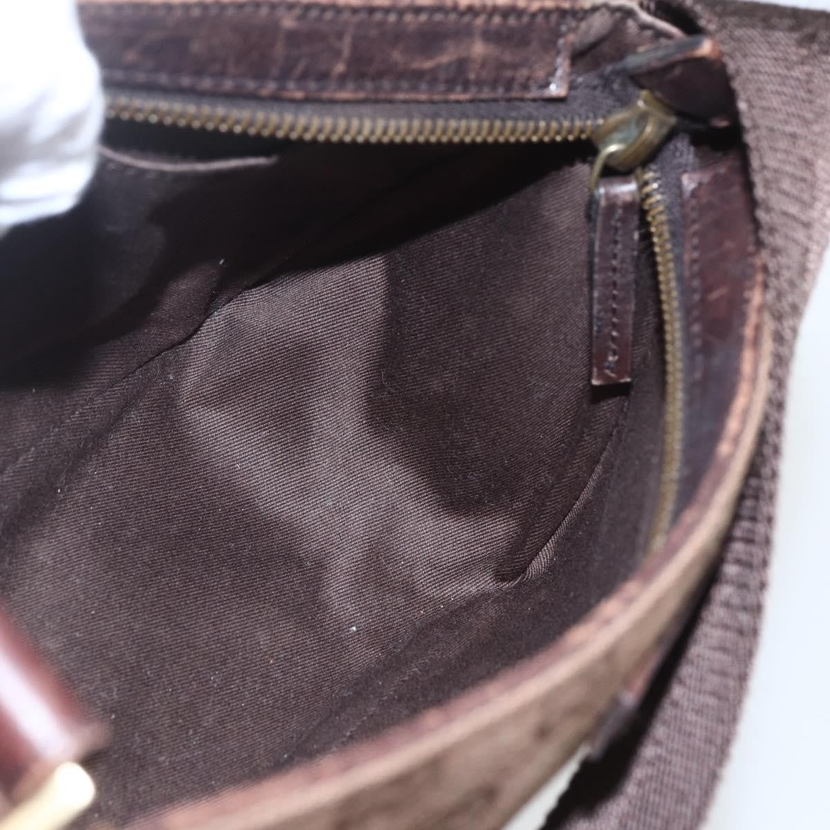 Gucci GUCCI GG Canvas Shoulder Bag Brown Gold 106644 Authentic 164050