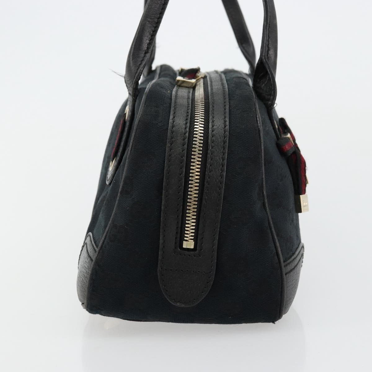 Gucci GUCCI GG Canvas Princi Hand Bag Black Gold 161720 Authentic 176928
