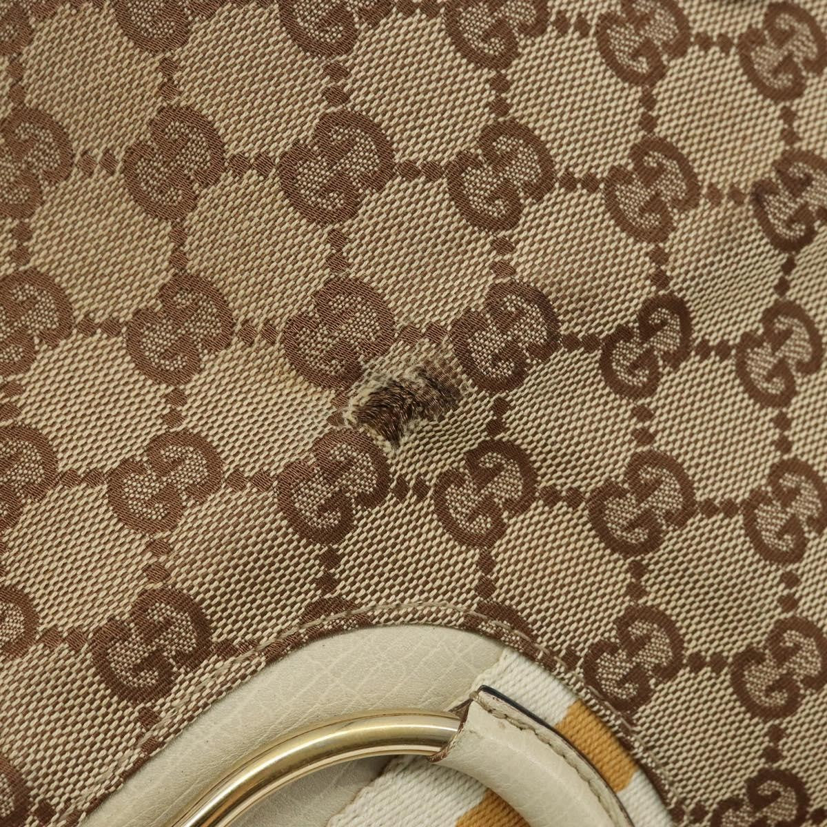 Gucci GUCCI GG Canvas Hand Bag Beige Gold 07198 Authentic 172295
