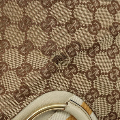 Gucci GUCCI GG Canvas Hand Bag Beige Gold 07198 Authentic 172295