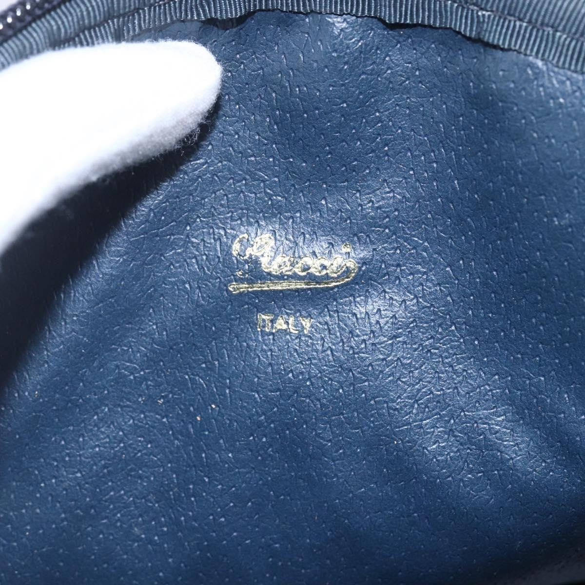 Gucci GUCCI Micro GG Supreme Shoulder Bag PVC Navy Gold Authentic BA7782
