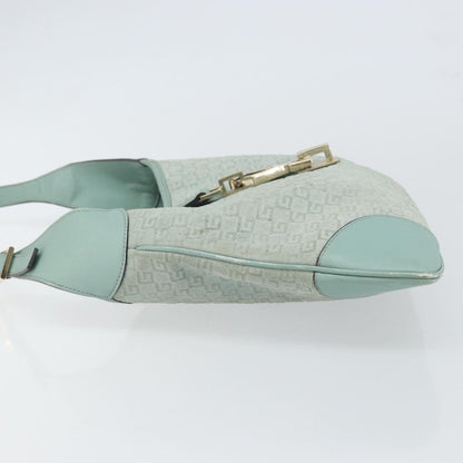 Gucci GUCCI Shoulder Bag Suede Light Blue Gold 001 4057 Authentic ep12851