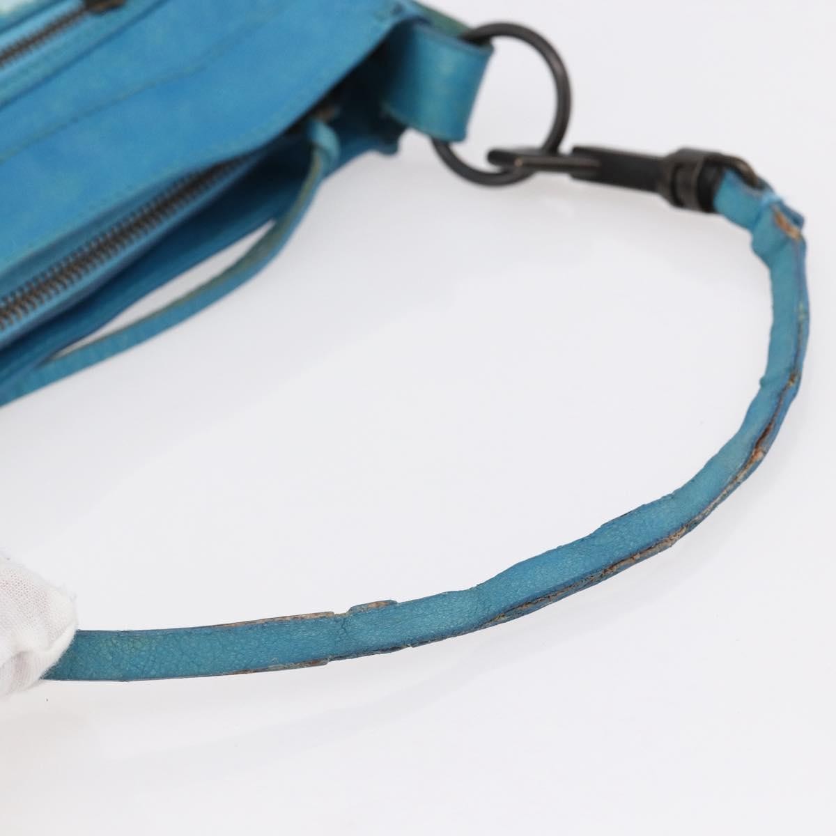 Balenciaga BALENCIAGA The Shoulder Shoulder Bag Leather Blue 138226 Authentic 149200