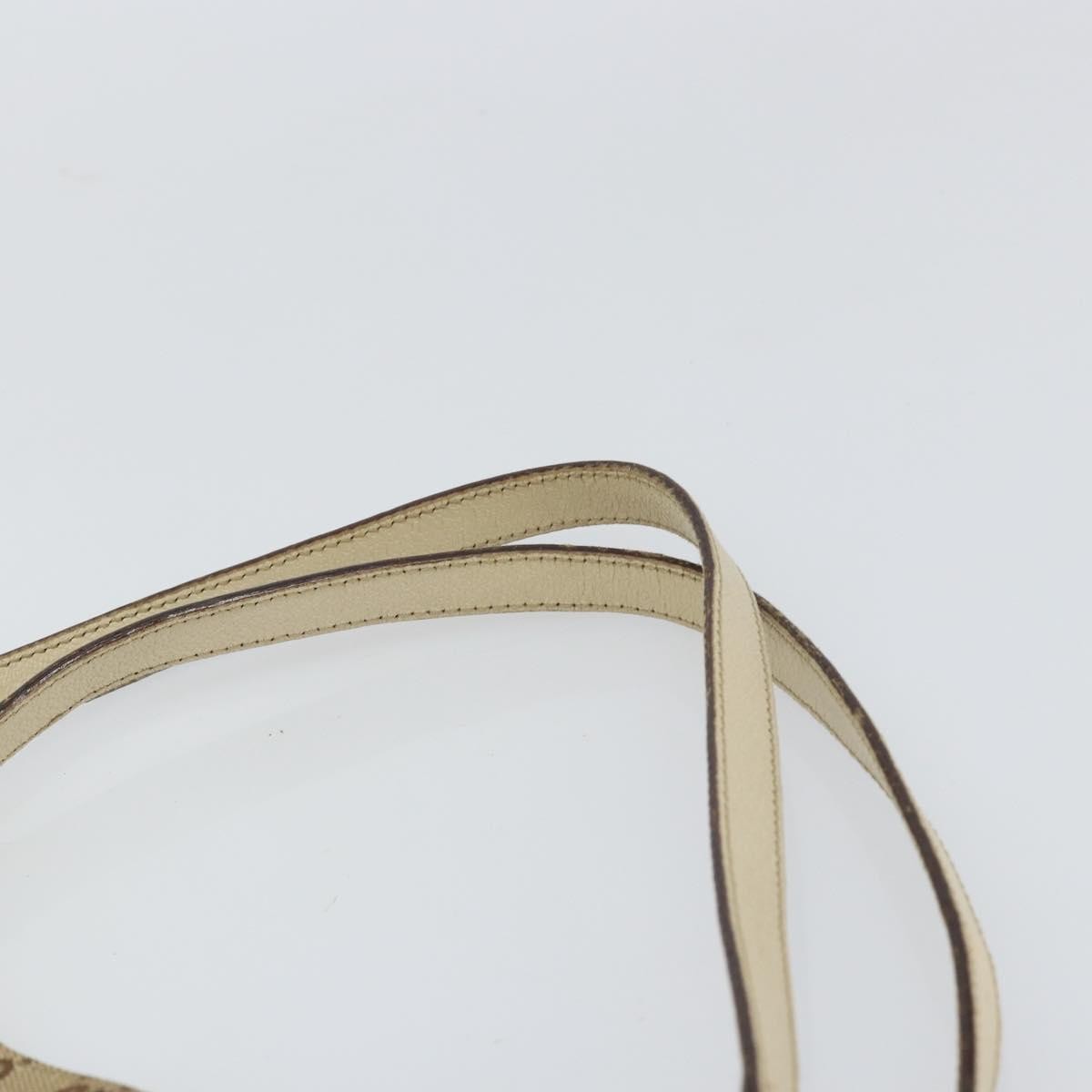 Gucci GUCCI GG Canvas Shoulder Bag Beige Gold 121023 Authentic 162950