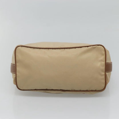 Prada PRADA Shoulder Bag Nylon Beige Silver Authentic 120393