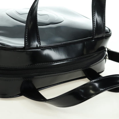 Gucci GUCCI Hand Bag Patent leather 2way Black Silver Authentic 176640