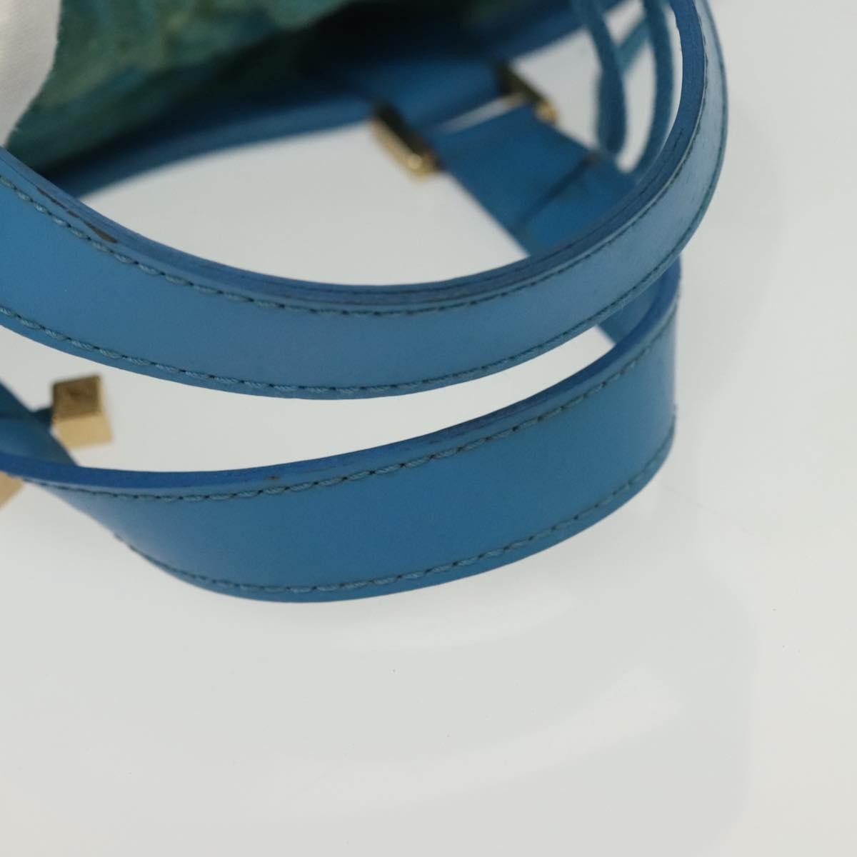 Louis Vuitton LOUIS VUITTON Epi Plage Mini Lagoon Bay Hand Bag Blue M92472 LV Authentic ep10332