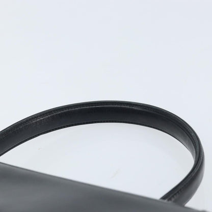 Gucci GUCCI Hand Bag Leather Black Gold Authentic ka2600