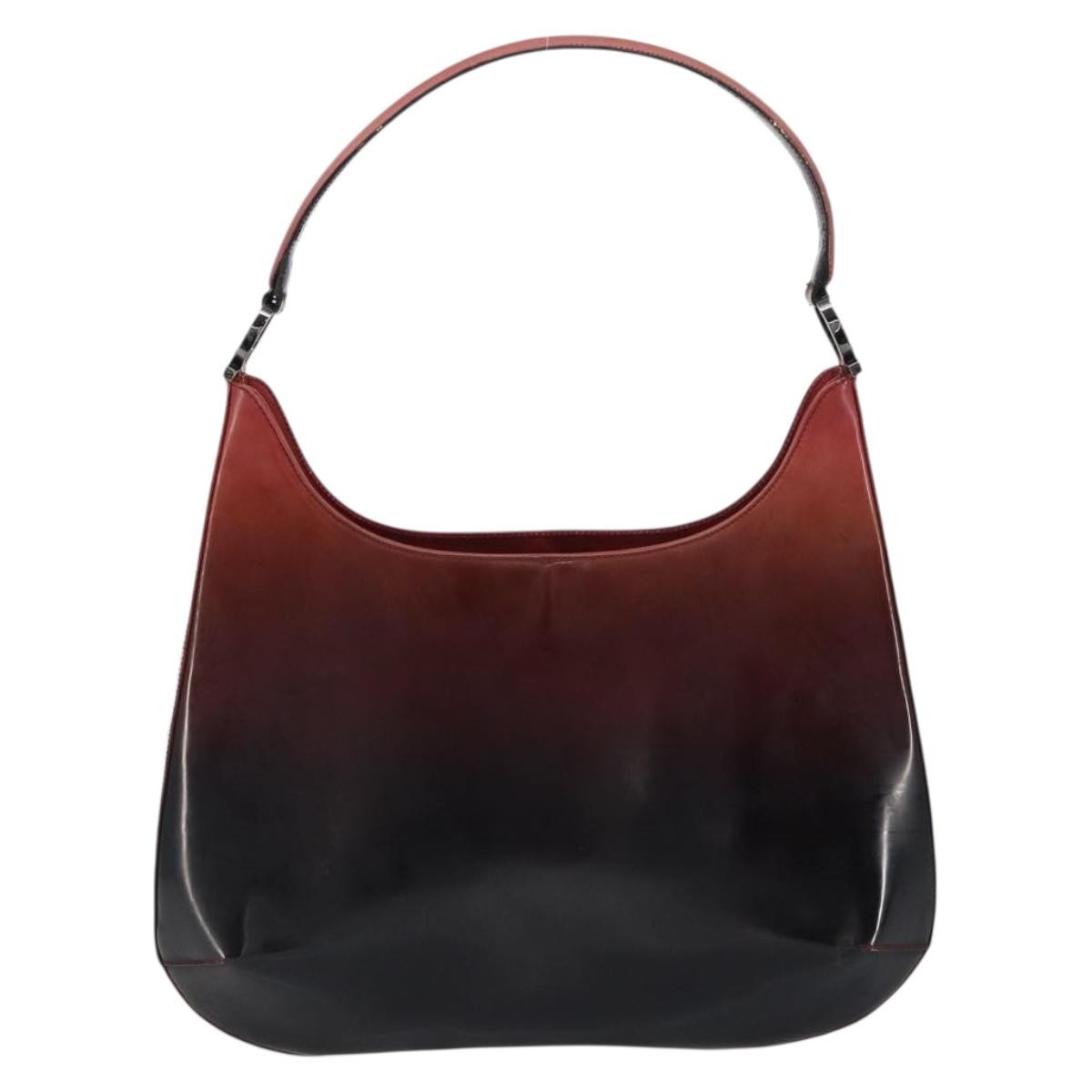Salvatore Ferragamo Salvatore Ferragamo Gancini Shoulder Bag Patent leather Red Silver Authentic 160692