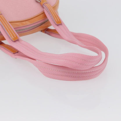 Prada PRADA Hand Bag Canvas Pink Silver Authentic 172212