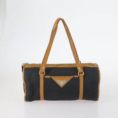Saint Laurent SAINT LAURENT Hand Bag Leather 2 Set Black Gold beige Authentic am9229