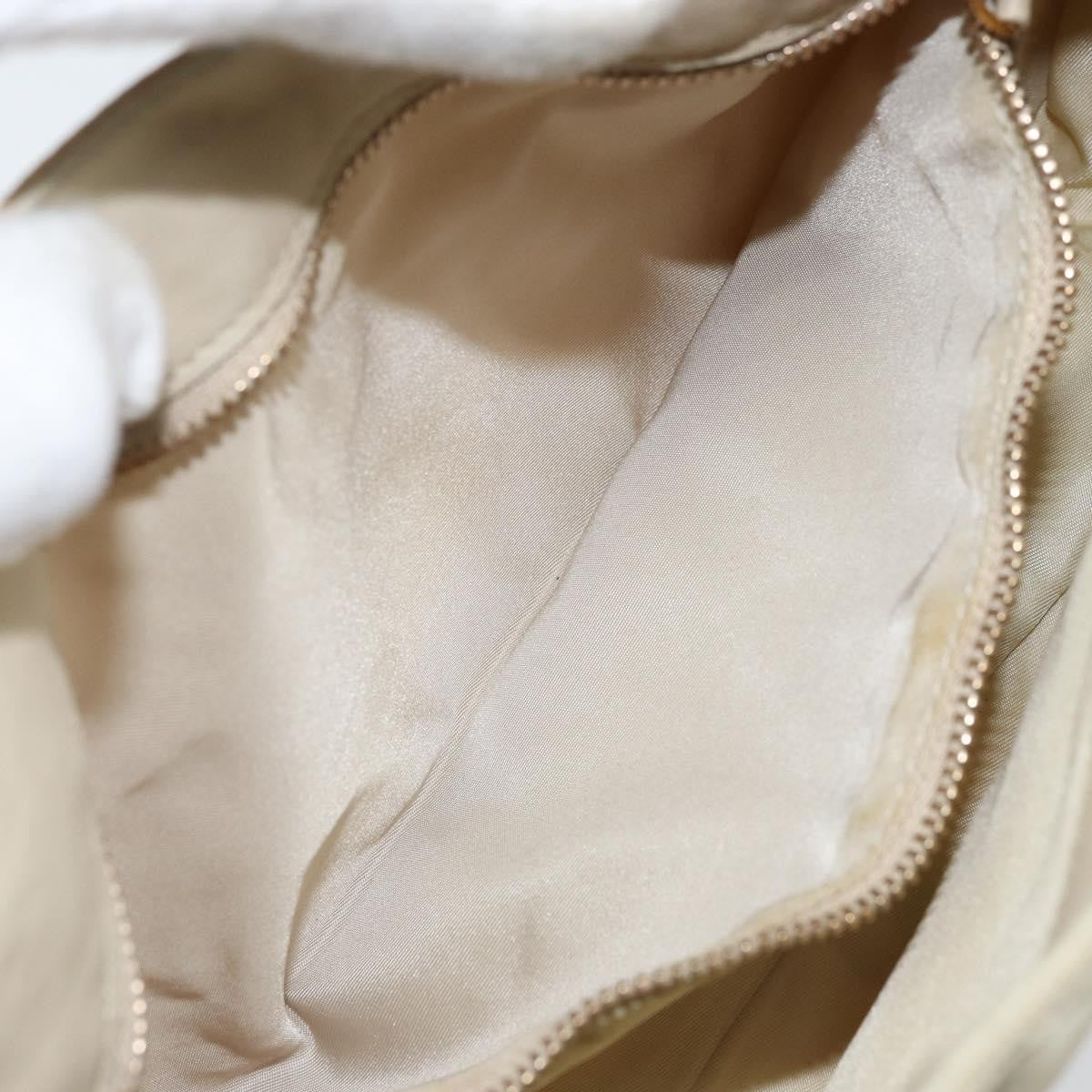 Prada PRADA Shoulder Bag Nylon Beige Gold Authentic LNZ823
