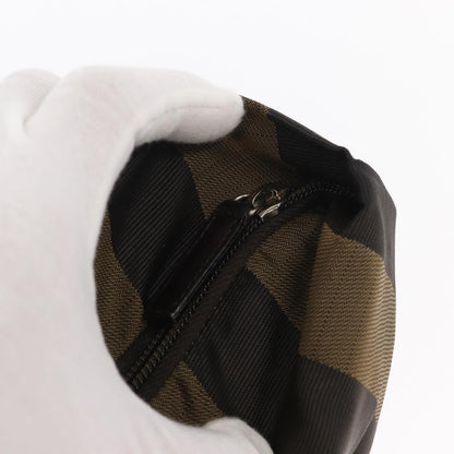 Fendi FENDI Pecan Canvas Hand Bag Black Brown Authentic ep11974