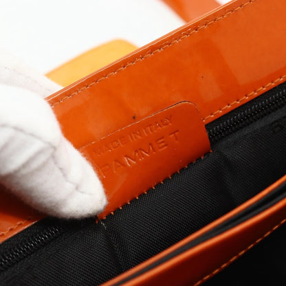 Bvlgari BVLGARI Shoulder Bag Patent leather Orange Silver Authentic BA12153A