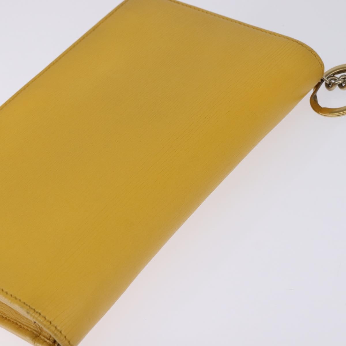 Gucci GUCCI Chain Shoulder Bag Leather Yellow 354697 Authentic 142696