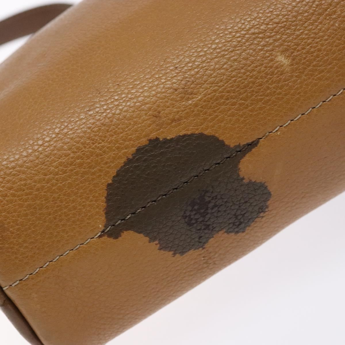 Loewe LOEWE Shoulder Bag Leather Brown Gold Authentic am8960