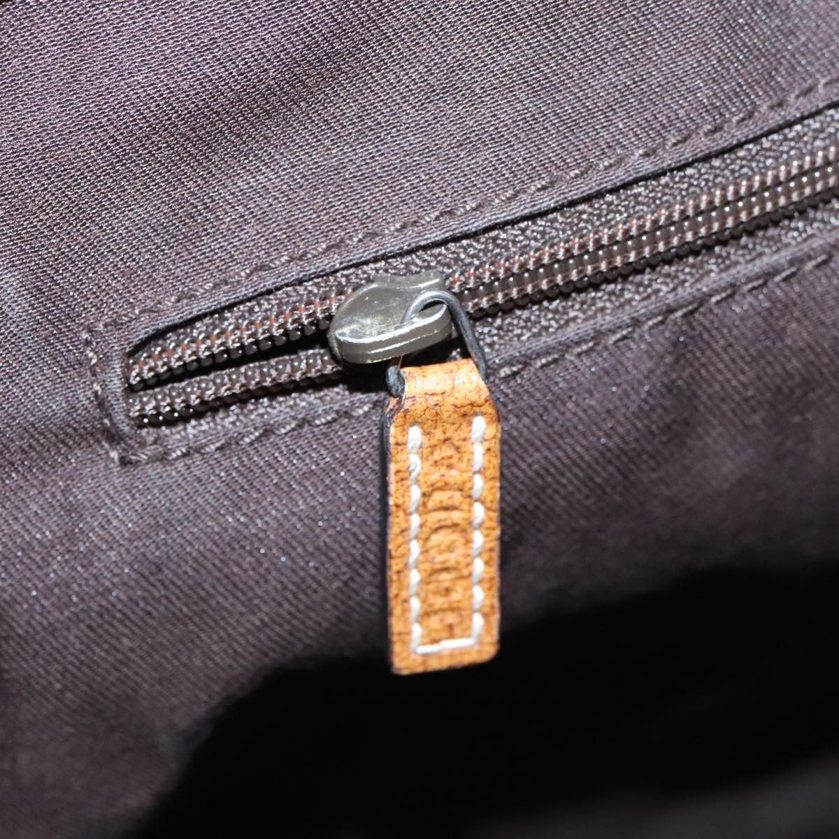 Gucci GUCCI GG Canvas Hand Bag Brown Silver 113019 3444 Authentic 94718
