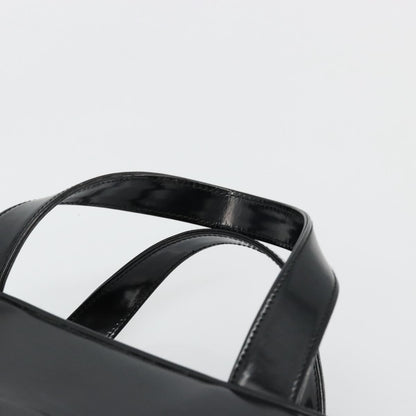 Gucci GUCCI Soho Hand Bag Patent Leather Black Silver 000 1274 0505 Authentic ep14495