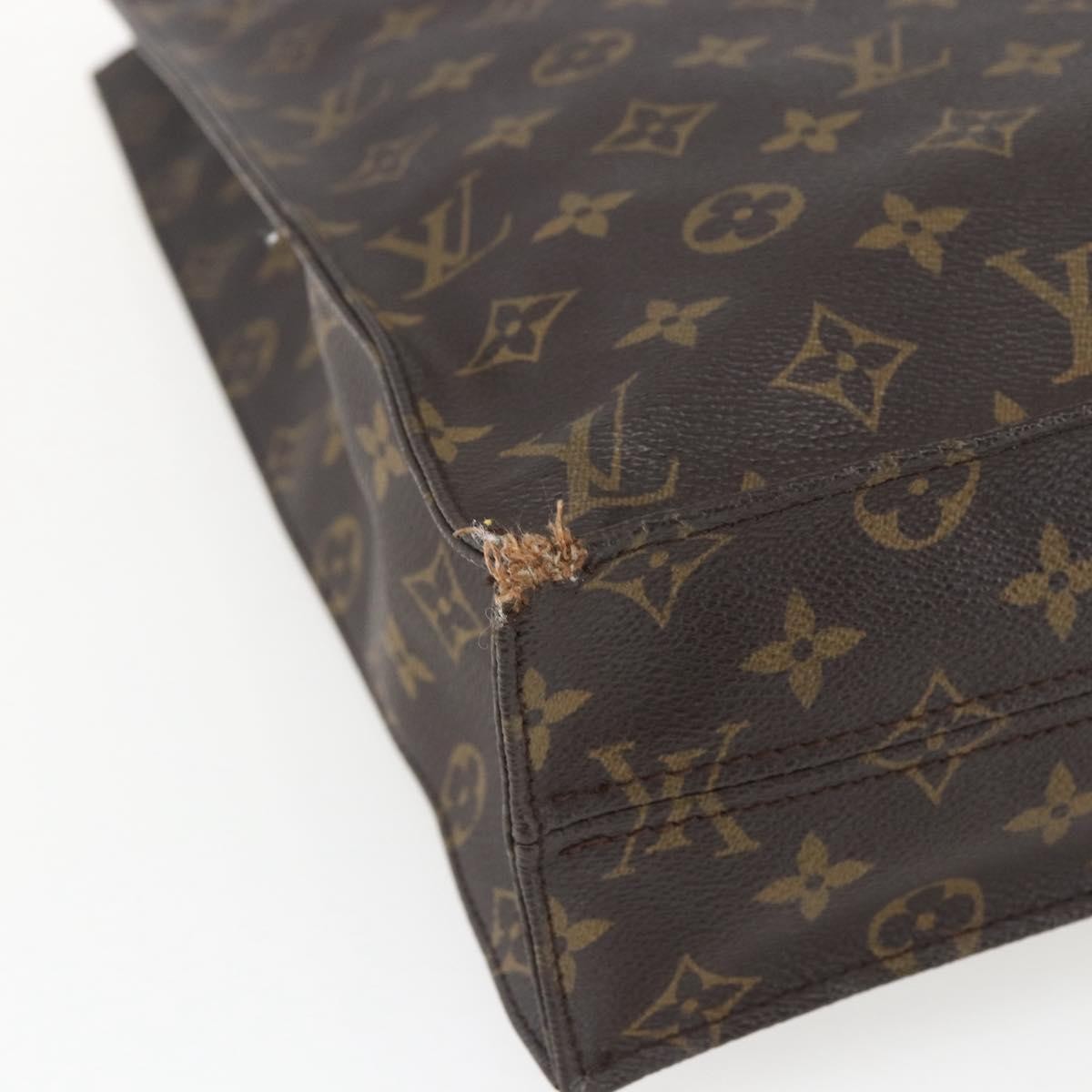 Louis Vuitton LOUIS VUITTON Monogram Sac Plat Hand Bag M51140 LV Authentic 162736