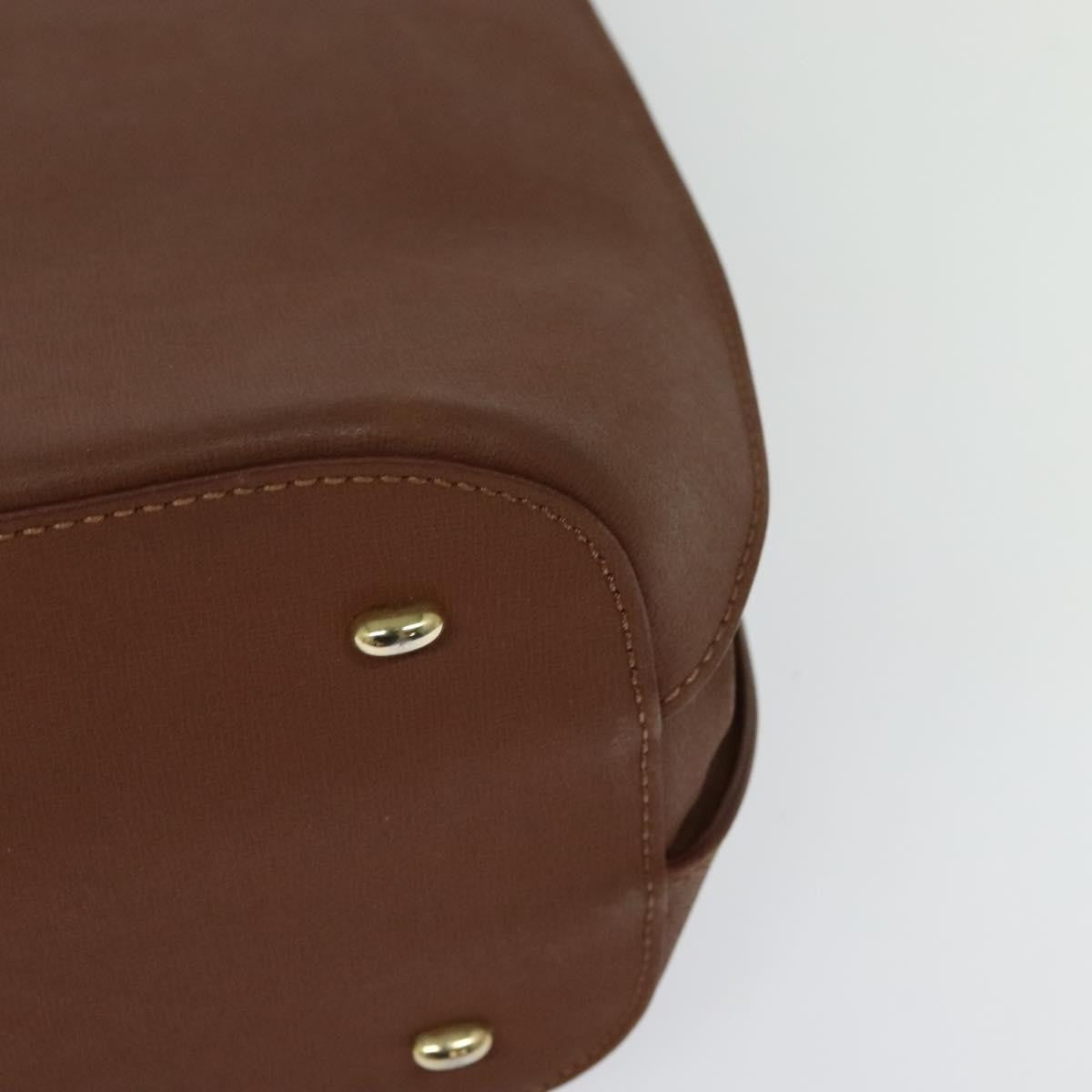 Celine CELINE Hand Bag Leather Brown Gold Authentic bs25822