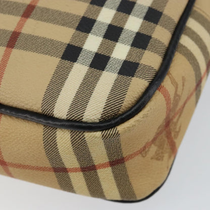 Burberrys Burberrys Nova Check Clutch Bag PVC Beige Gold Authentic ep11601
