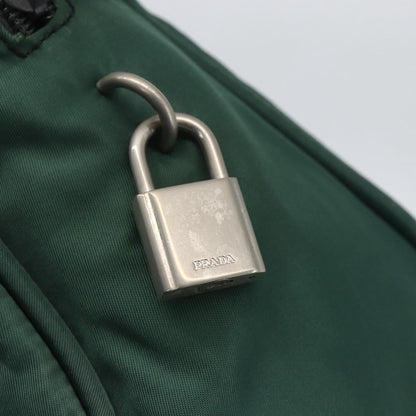 Prada PRADA Hand Bag Nylon Green Silver Authentic 154193