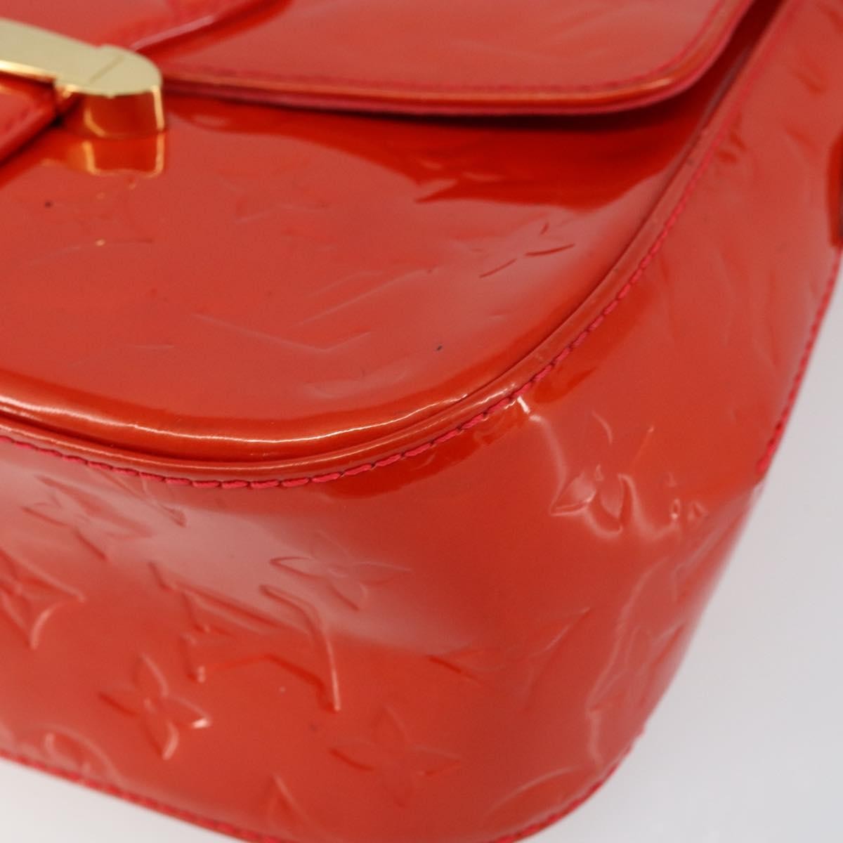 Louis Vuitton LOUIS VUITTON Vernis Bell FlowerGM Bag Rouge Grunadine M91728 LV Authentic 154321V