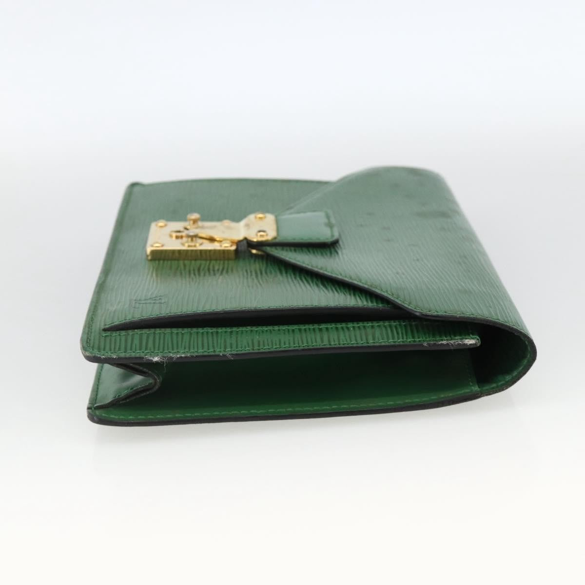 Louis Vuitton LOUIS VUITTON Epi Serie Dragonne Clutch Bag Green LV Authentic BA11887