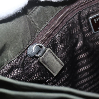 Prada PRADA Tote Bag Nylon Green Silver Authentic 151686