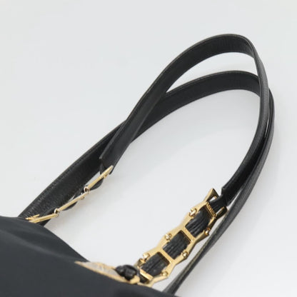 Gianni Versace Gianni Versace Tote Bag Nylon Black Gold Authentic bs25747