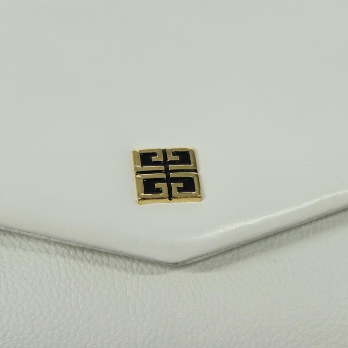 Givenchy GIVENCHY Shoulder Bag Leather White Gold Authentic MY255