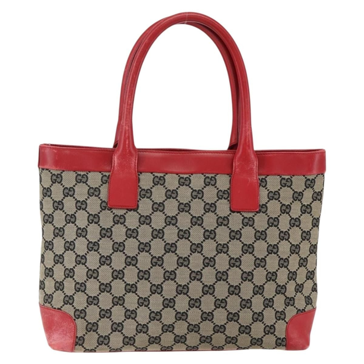 Gucci GUCCI GG Canvas Tote Bag Navy 002 1119 Authentic ep13408